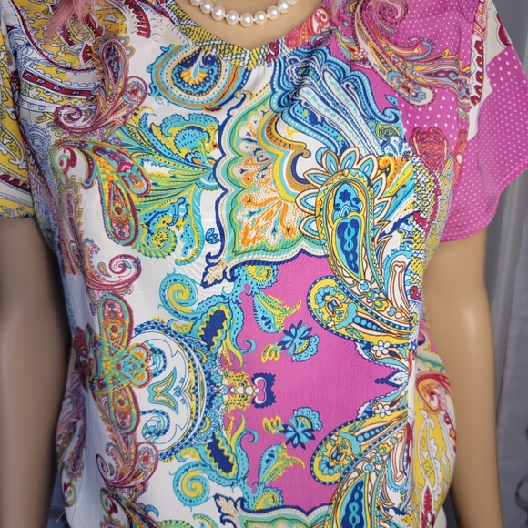 NORM THOMPSON BEAUTIFUL WOMEN'S BLOUSE SIZE SMALL Multicolored - Picture 15 of 17
